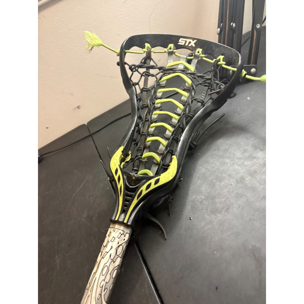 STX Flex 10 Lacrosse Stick Black Neon Yellow Complete Stick